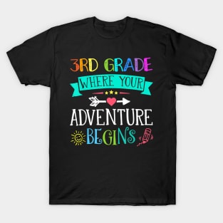 3rd Where Your Adventure Begins Shirt Kinder Teacher T-Shirt